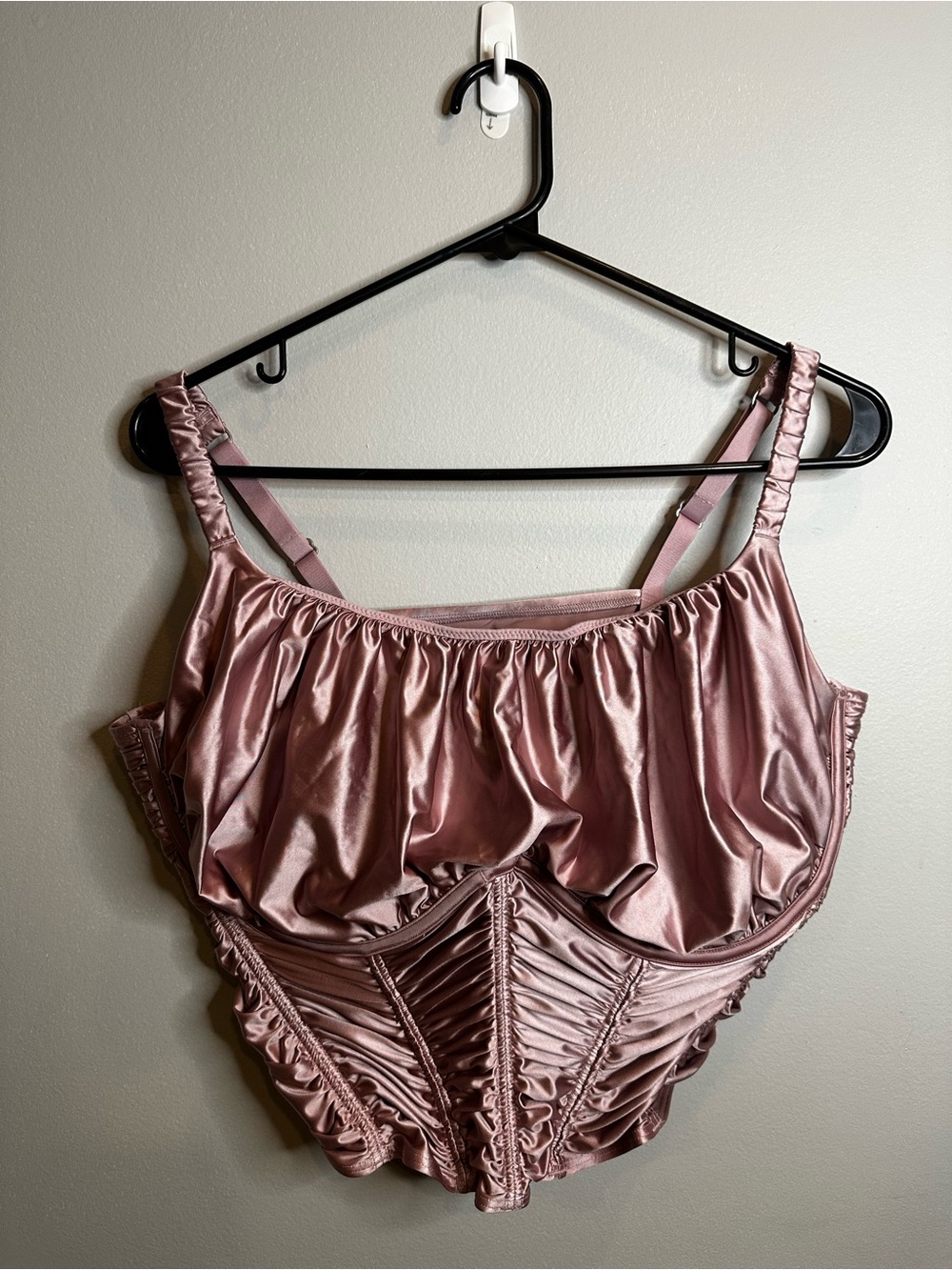 Satin Rose Pink Women's Bustier